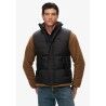 Superdry Black Puffer Gilet - Synthetic vest - Men's | Hardloop