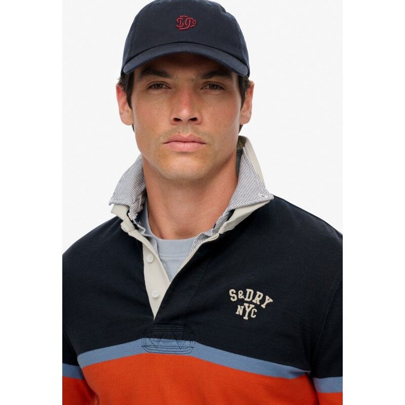 Superdry Vintage Athletic Stripe Rugby - Poloshirt - Heren | Hardloop