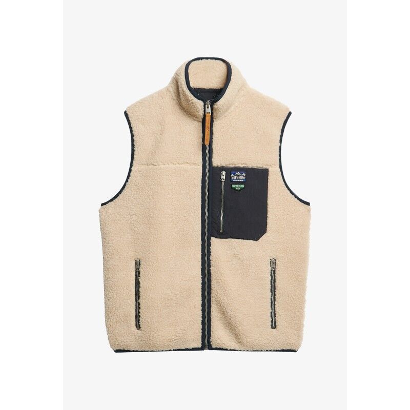 Superdry Vintage Retro Borg Fleece - Polaire sans manches homme | Hardloop