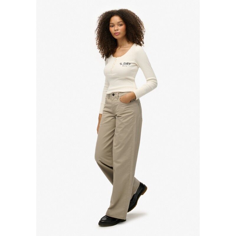 Superdry Mid Rise Baggy Chino - Trousers - Women's | Hardloop