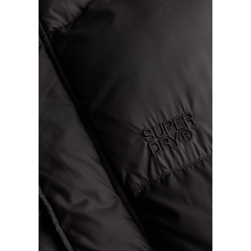 Superdry Black Puffer Gilet - Synthetic vest - Men's | Hardloop