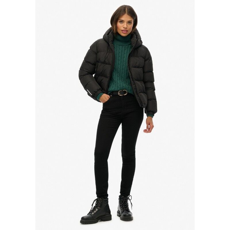 Superdry Hooded Sports Puffer Jacket - Syntetjacka - Dam | Hardloop