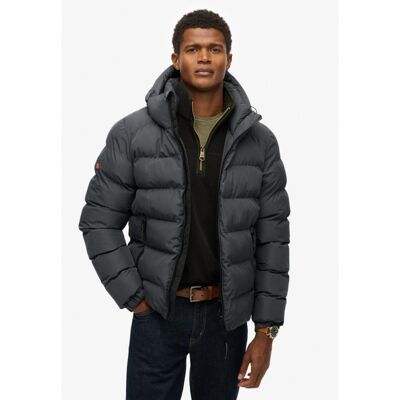 Hooded Sports Puffer Jacket - Synthetic jacket - Men's
