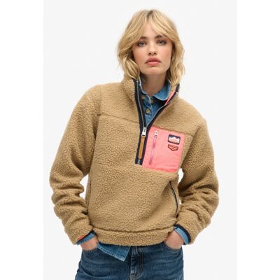 Vintage Retro Half Zip Fleece - Polaire femme