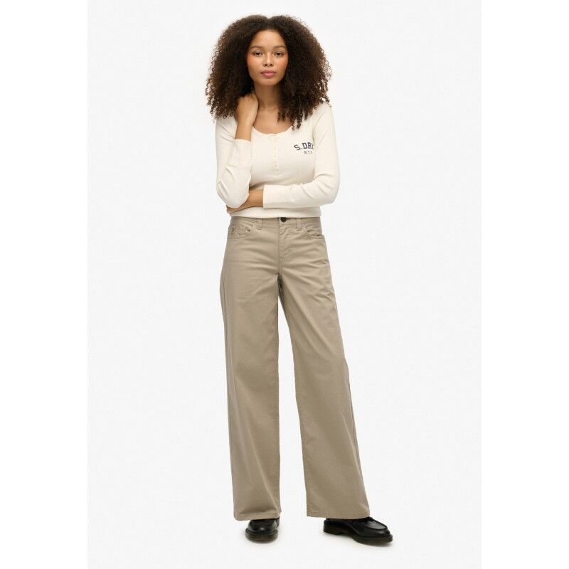 Superdry Mid Rise Baggy Chino - Trousers - Women's | Hardloop