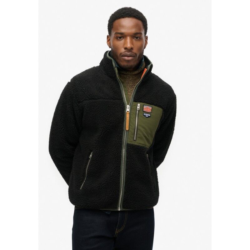 Vintage Retro Borg Fleece Jacket - Fleecejacke - Herren