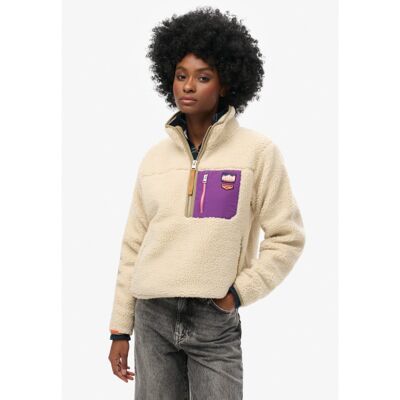 Vintage Retro Half Zip Fleece - Bluza polarowa damska
