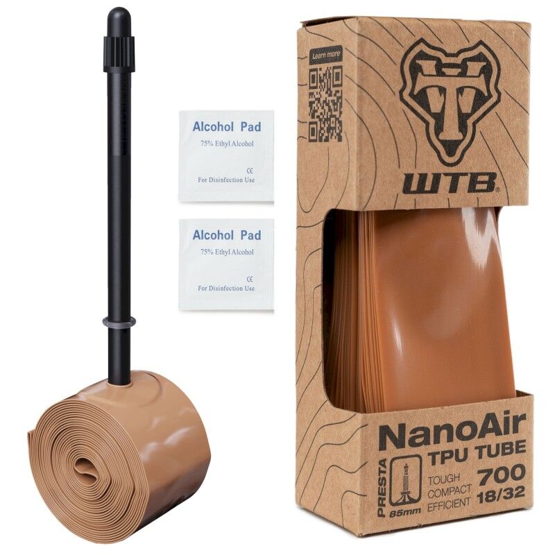 NanoAir TPU tube, Presta 700 x 18/32 Tan, 85mm valve - Inner tube