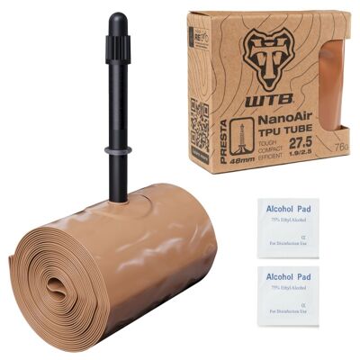 NanoAir TPU Tube, Presta 27.5 x 1.9/2.5" Tan, 48mm valve - Inner tube