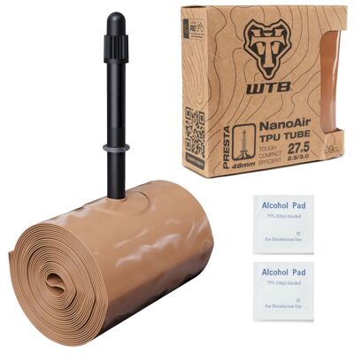 NanoAir TPU Tube, Presta 27.5 x 2.5/3.0" Tan, 48mm valve - Câmara de ar
