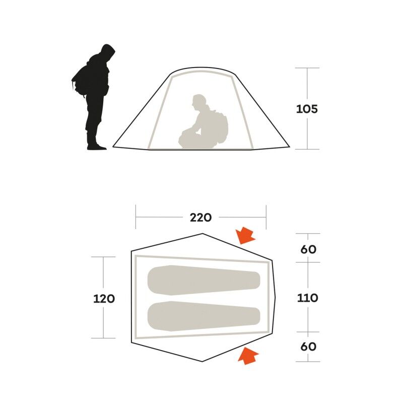 Ferrino Tent Hekla 2 - Tält | Hardloop
