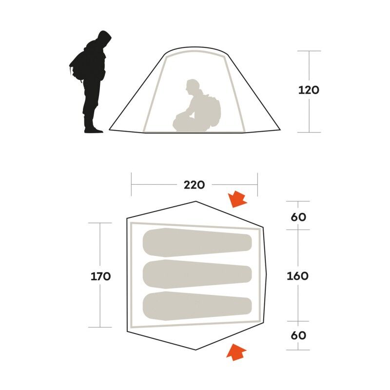 Ferrino Tent Hekla 3 - Tienda de campaña | Hardloop