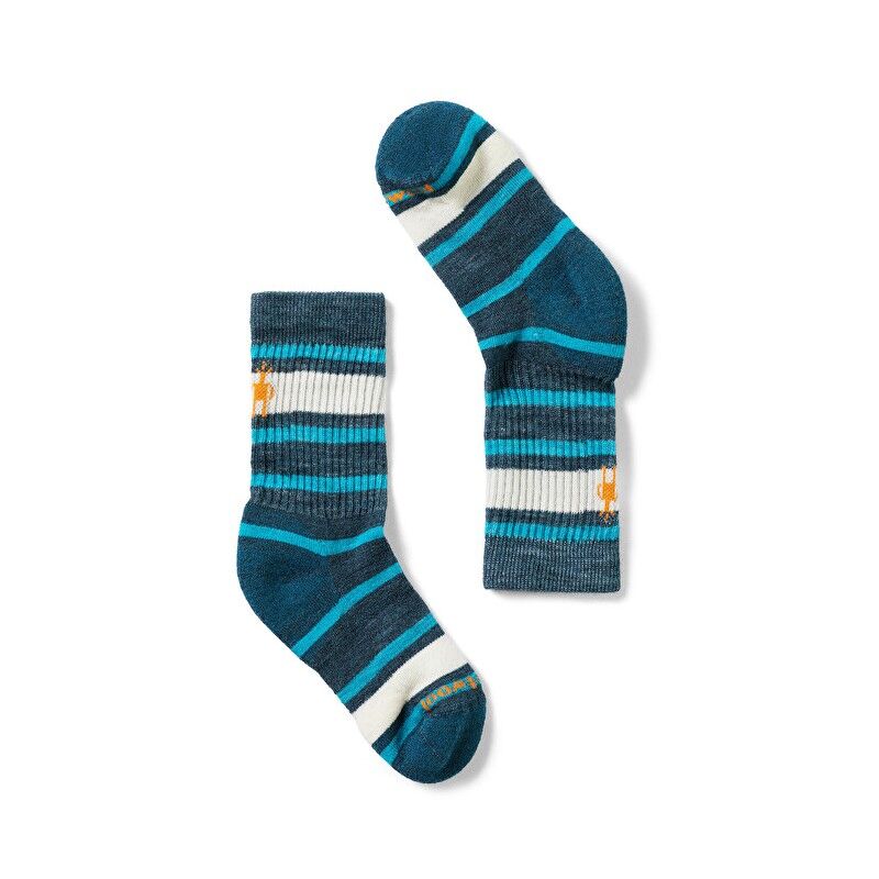 Kids' Hike Light Cushion Striped Crew - Merinosokken - Kinderen