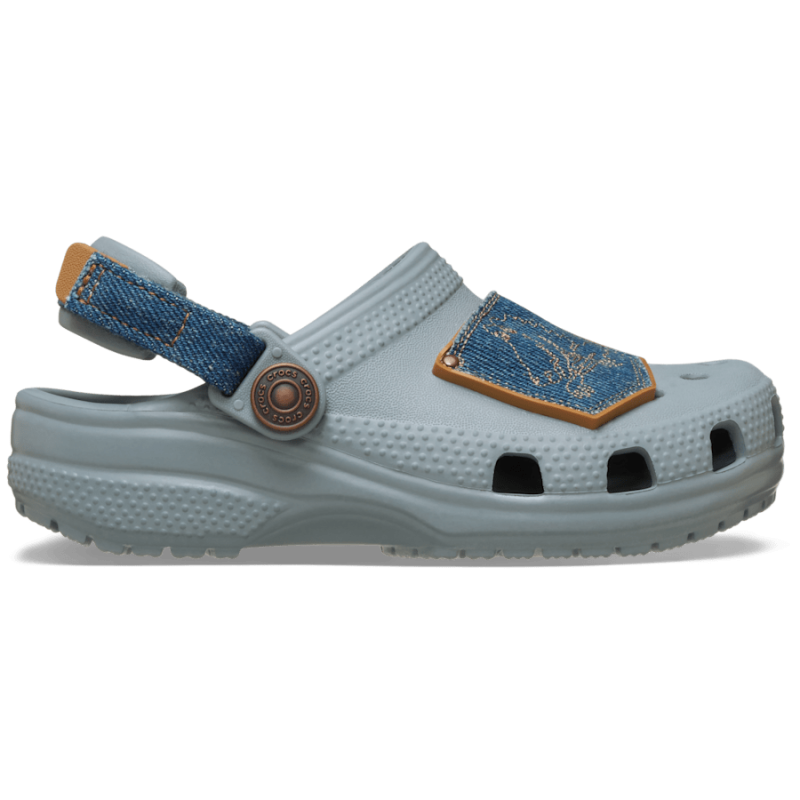 Crocs Classic Denim Adjustable Backstrap Clog T - Sandalen - Kind | Hardloop