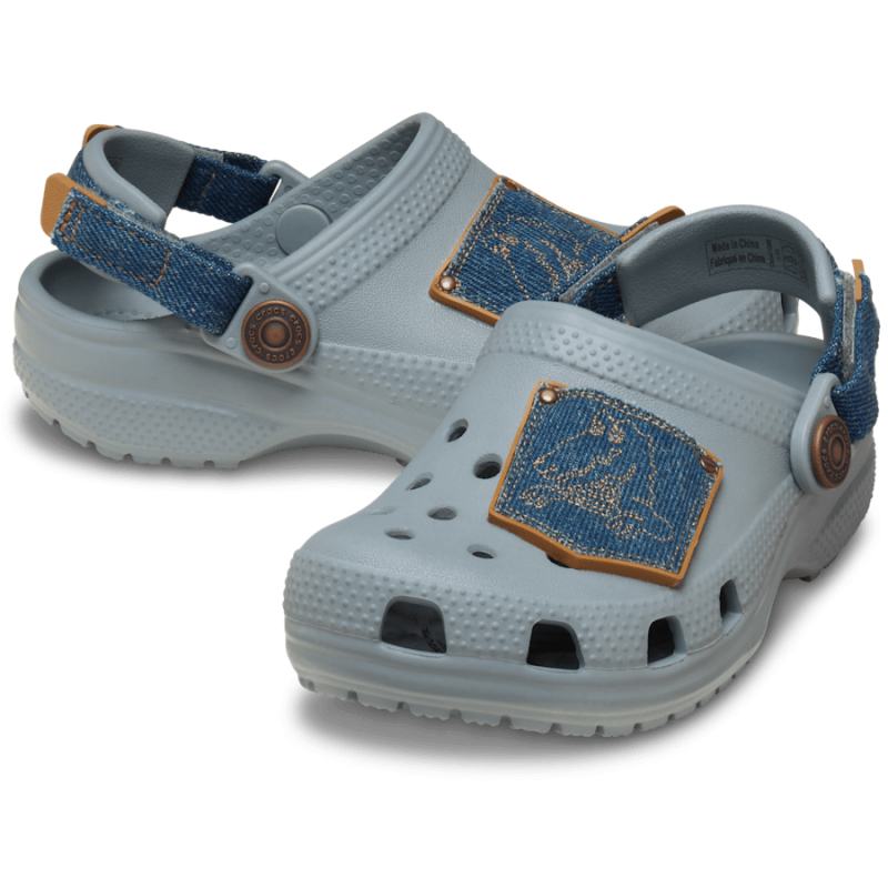 Crocs Classic Denim Adjustable Backstrap Clog T - Sandalen - Kind | Hardloop