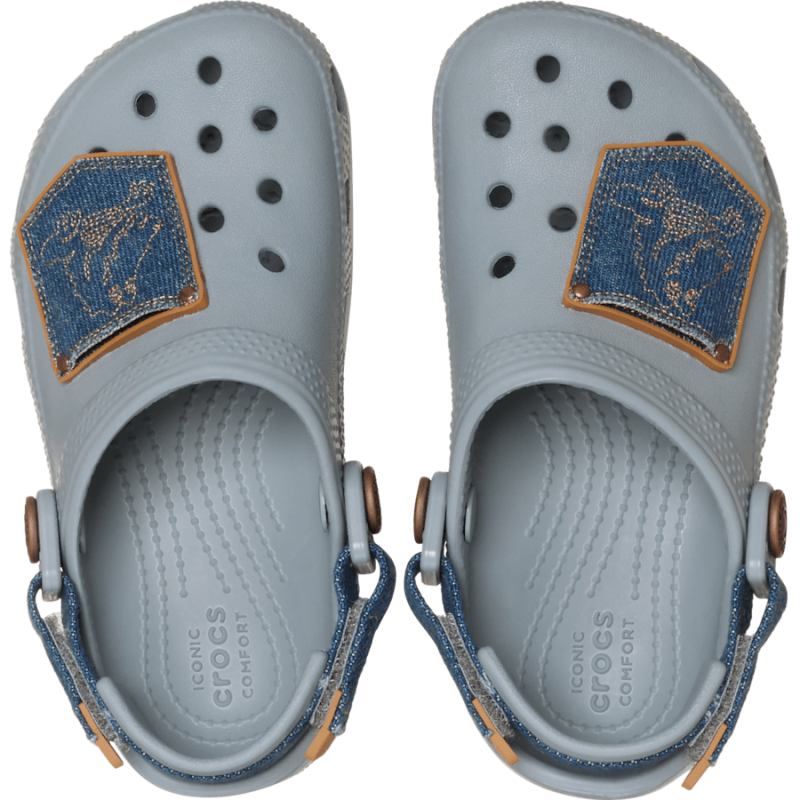 Crocs Classic Denim Adjustable Backstrap Clog T - Sandals - Kid's | Hardloop
