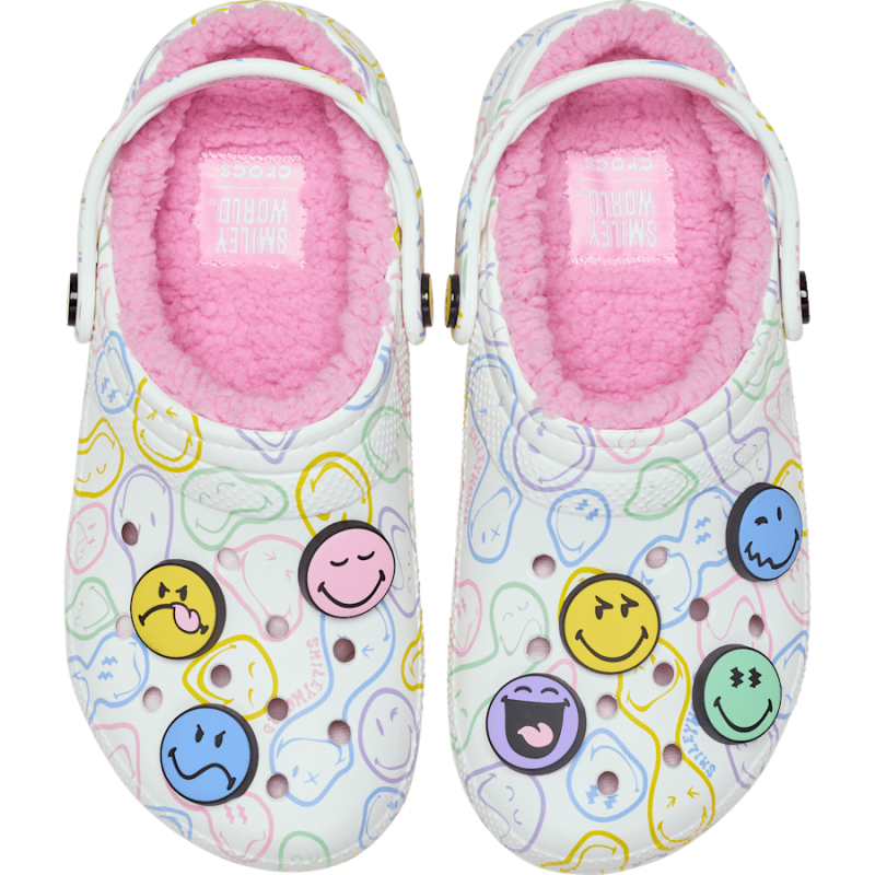 Crocs Smiley Classic Lined Clog - Sandały | Hardloop