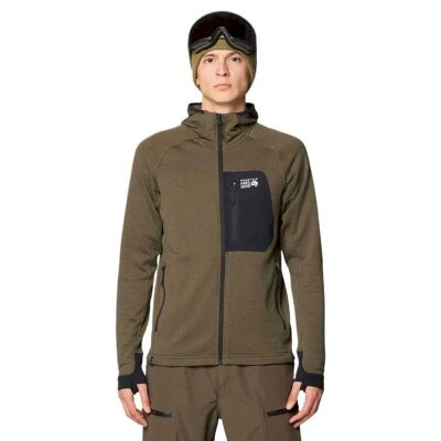 Polartec Power Grid Full Zip Hoody - Fleecejakke - Herrer