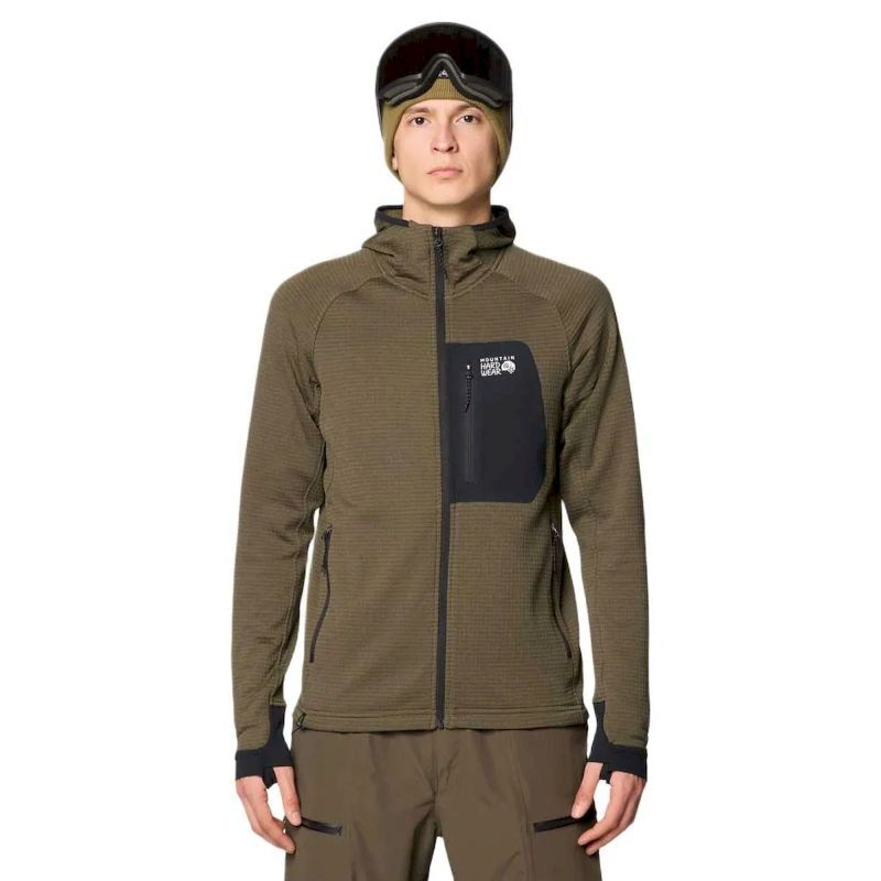 Polartec Power Grid Full Zip Hoody - Fleecejakke - Herrer