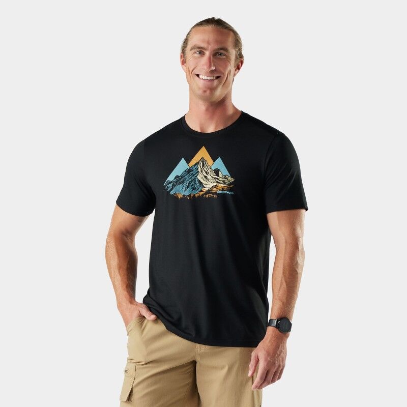 Peak Bagger Active Short Sleeve Gr - Merinoshirt - Heren