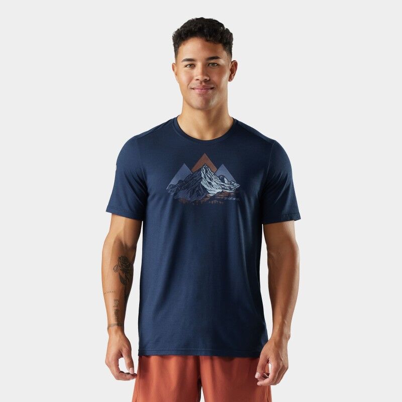 Peak Bagger Active Short Sleeve Gr - Merinoshirt - Heren