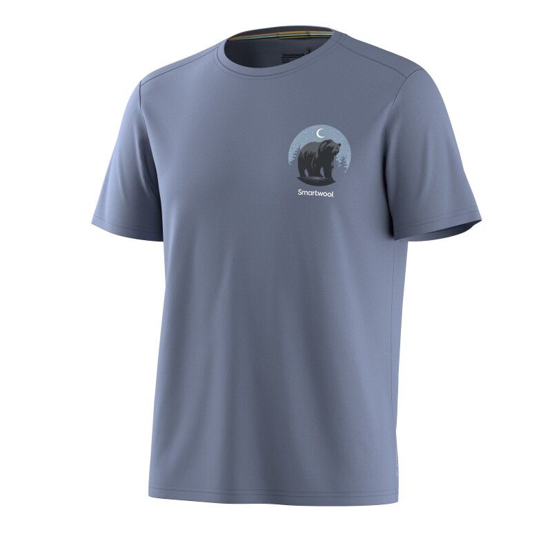 Lunar Bear Active Short Sleeve Gra - Merinoshirt - Heren