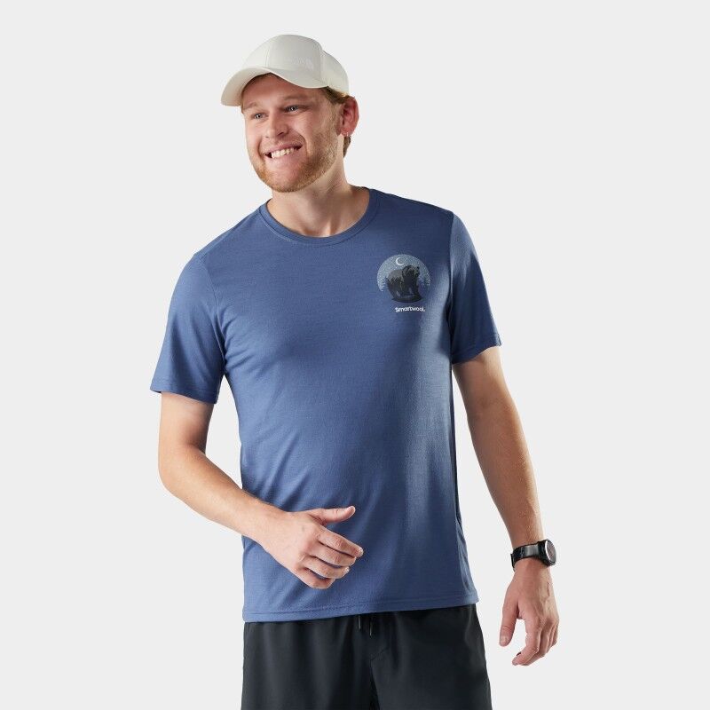 Smartwool Lunar Bear Active Short Sleeve Gra - Koszulka z wełny Merino® męska | Hardloop