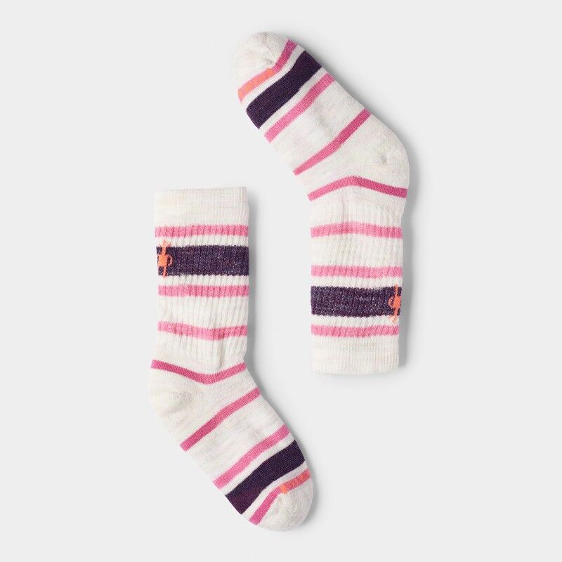 Kids' Hike Light Cushion Striped Crew - Merinosokken - Kinderen