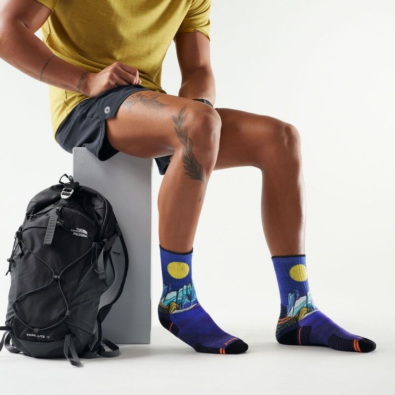 Smartwool Hike Targeted Cushion Mountain Myth Prin - Trekkingsocken - Herren | Hardloop