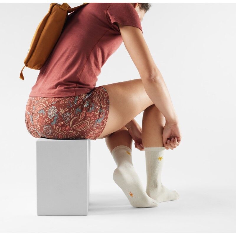 Smartwool Everyday Groovy Bloom Crew Socks - Meias de lã merino mulher | Hardloop