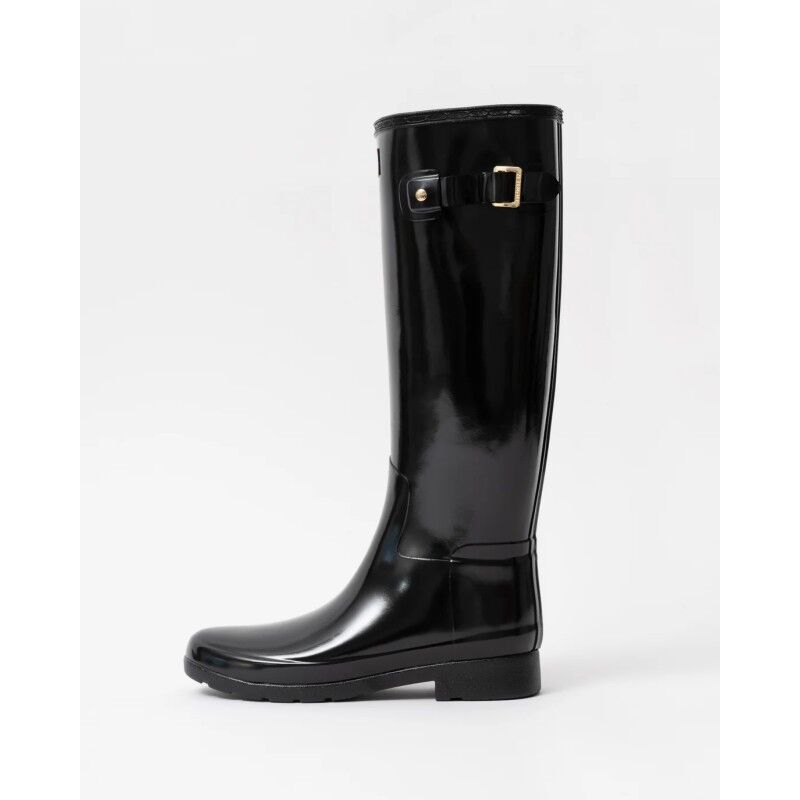 Hunter Boots Refined Gold Trim Tall Gloss Boot - Gummistiefel - Damen | Hardloop