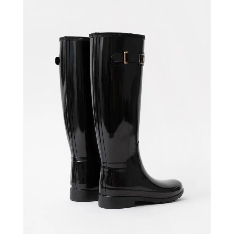 Hunter Boots Refined Gold Trim Tall Gloss Boot - Wellington boots - Women's | Hardloop