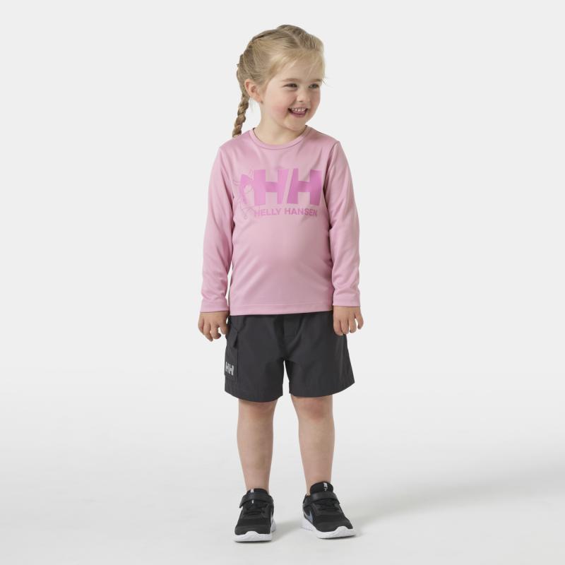 Hh Tech Graphic Ls Top - UV-beskyttelse T-shirts - Barn