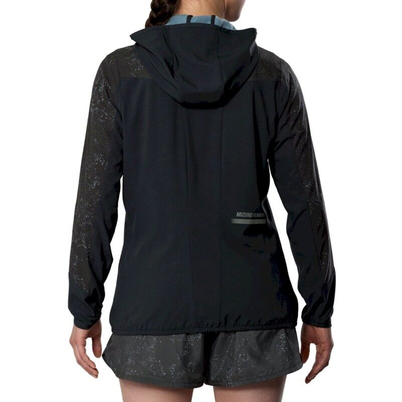 Mizuno Active Alpha Hooded Jacket - Running jacka - Dam | Hardloop