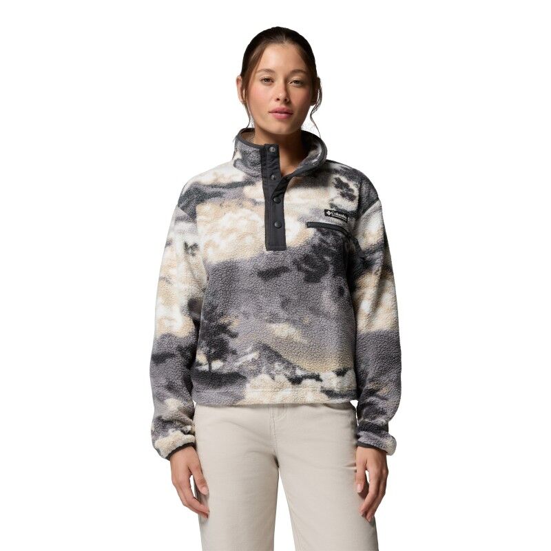 Helvetia II Printed Cropped Half Snap - Fleecejacke - Damen