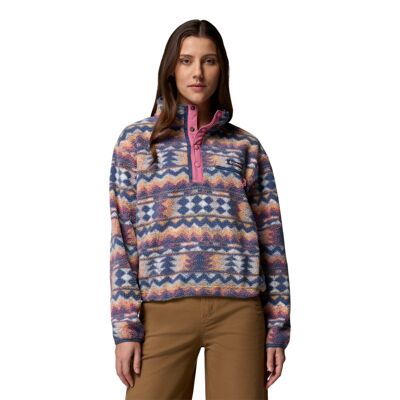 Helvetia II Printed Cropped Half Snap - Fleecejacke - Damen