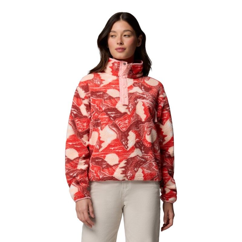 Helvetia II Printed Cropped Half Snap - Fleecejacke - Damen