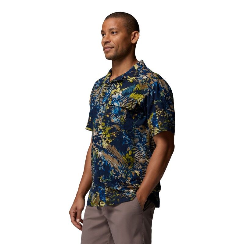 Columbia Tech Trail Utility Printed Woven SS Tee - Camisa homem | Hardloop