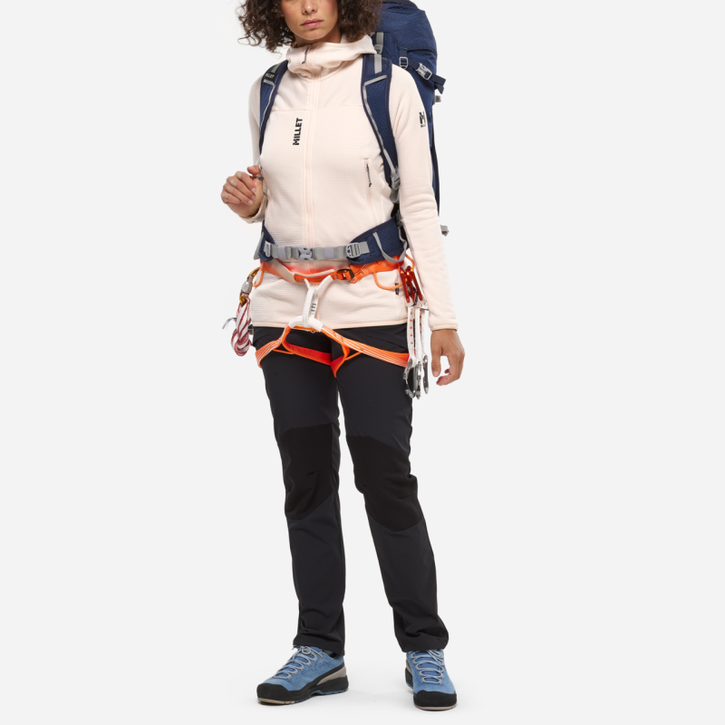 Millet Fusion Grid Hoodie - Fleecetakki - Naiset