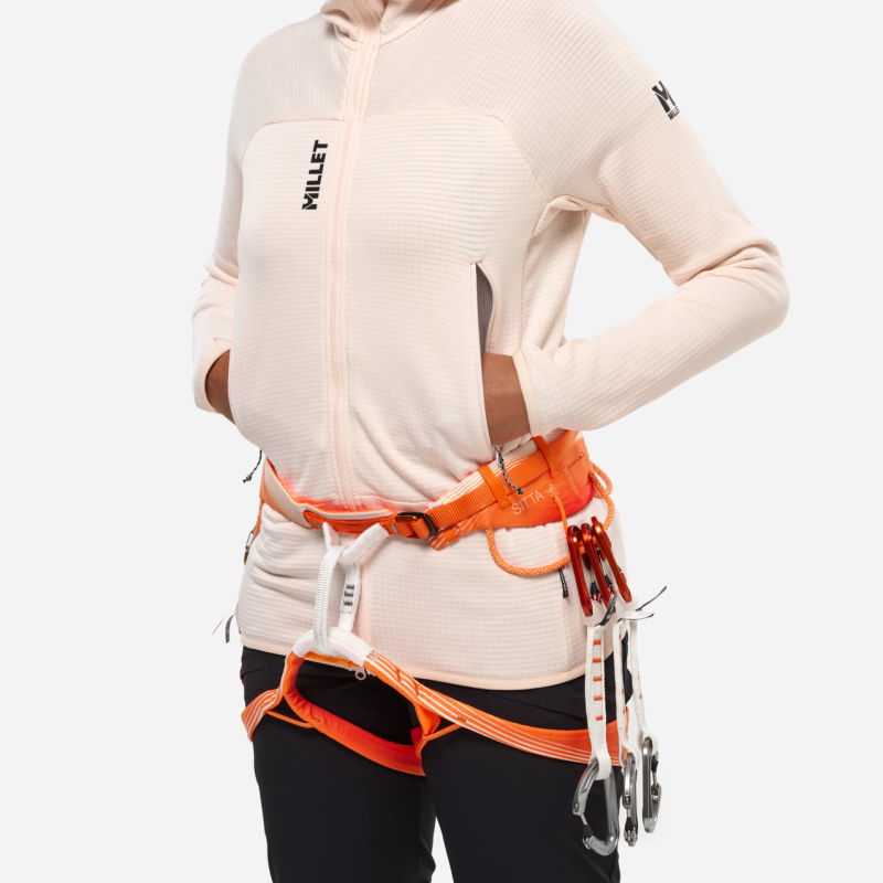 Millet Fusion Grid Hoodie - Fleecetakki - Naiset