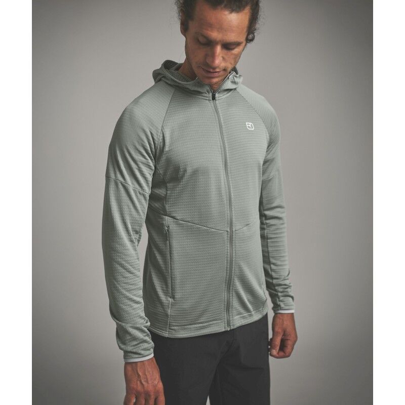 Ortovox Fleece Light Grid Hoody - Merino Fleecejacke - Herren | Hardloop