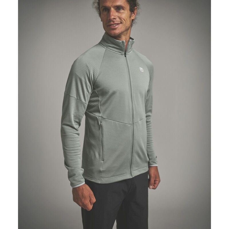 Ortovox Fleece Light Grid Jacket - Polaire en laine mérinos homme | Hardloop