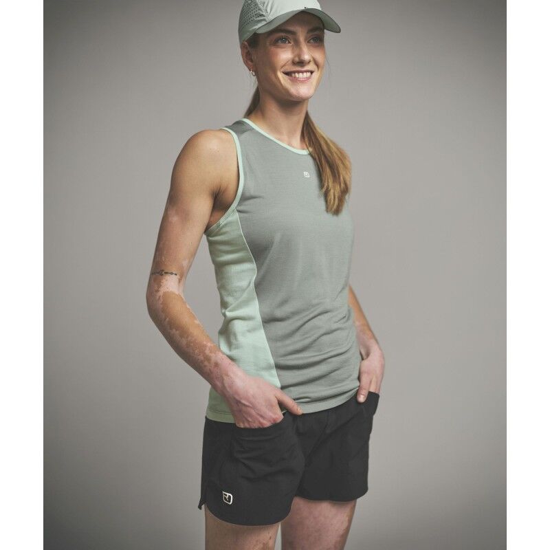 Ortovox 120 Cool Tec Fast Upward Top - Camisola sem mangas em lã merino mulher | Hardloop
