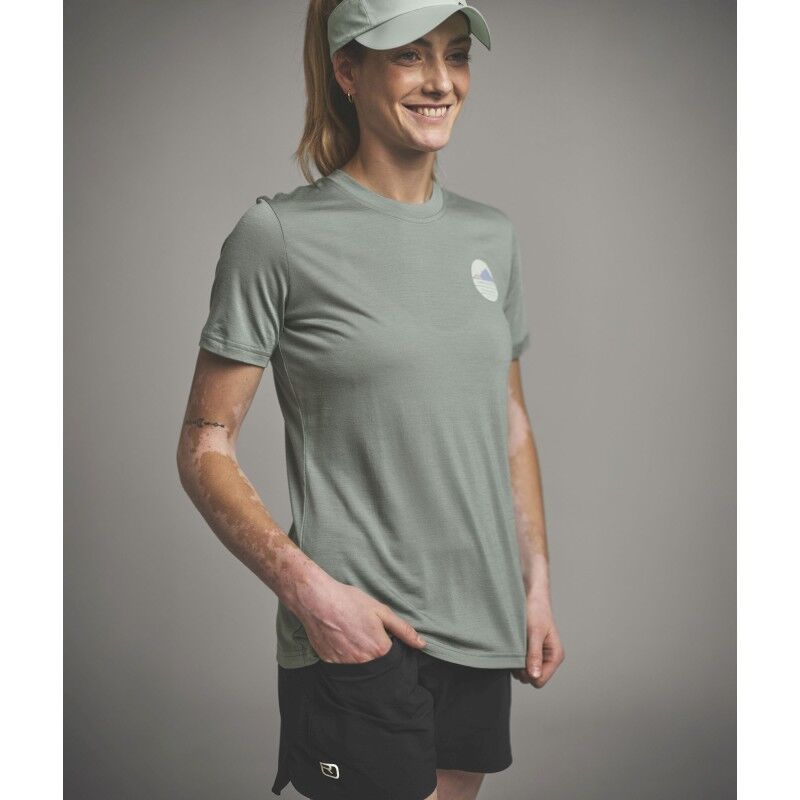 Ortovox 120 Cool Tec Choose Mountain TS - T-shirt en laine mérinos femme | Hardloop