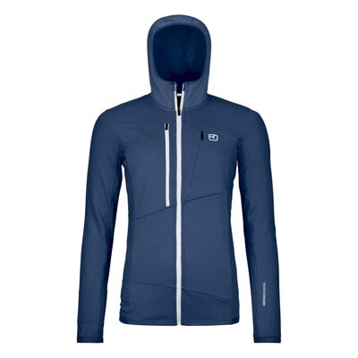 Fleece Grid Hoody - Merino Fleecejakke - Damer