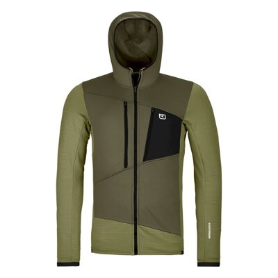 Fleece Grid Hoody - Giacca in pile di merino - Uomo