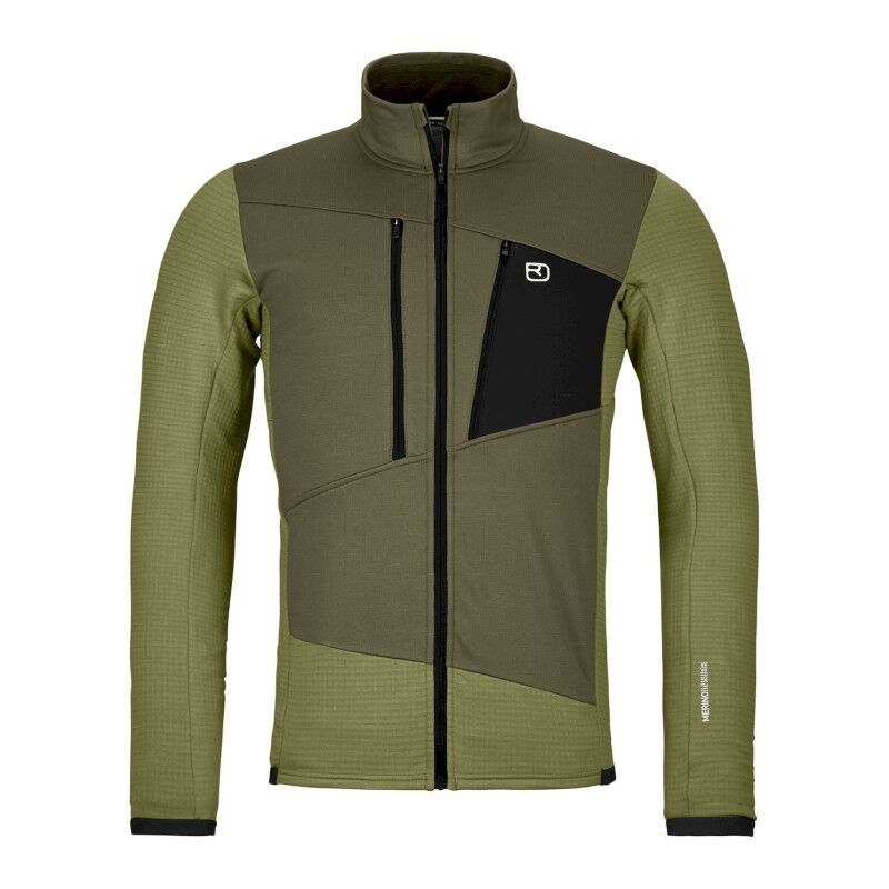 Fleece Grid Jacket - Giacca in pile di merino - Uomo