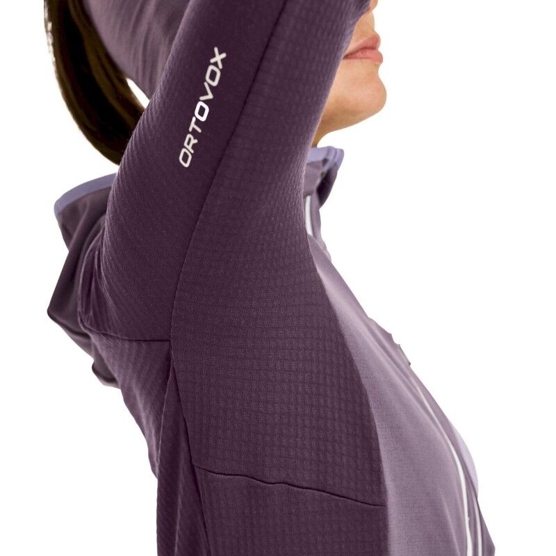 Ortovox Fleece Grid Hoody - Polaire en laine mérinos femme | Hardloop