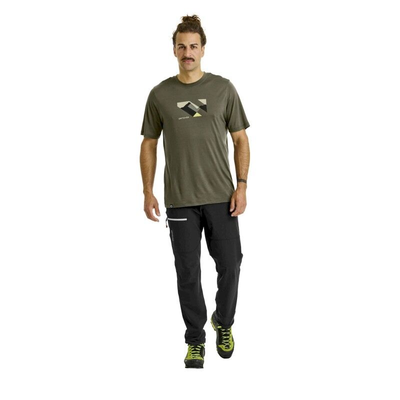 Ortovox 140 Cool Landscape TS - T-shirt en laine mérinos homme | Hardloop