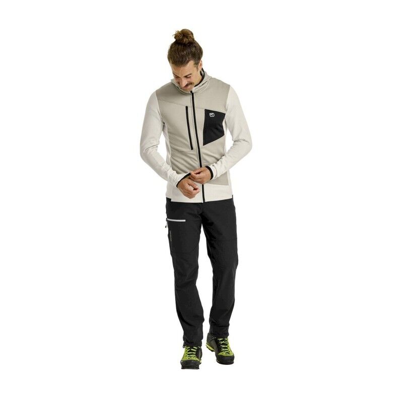 Ortovox Fleece Grid Hoody - Polaire en laine mérinos homme | Hardloop